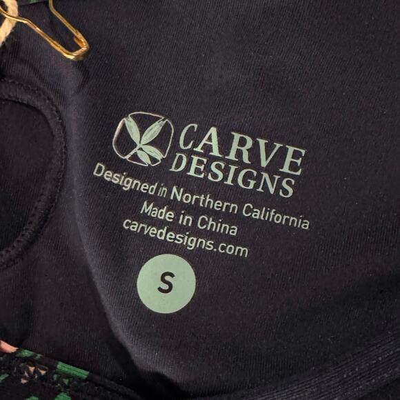 Carve Designs Small Stinson Bikini Swim Top Floral UPF 50+ Stretch Padded Cups - Picture 6 of 7